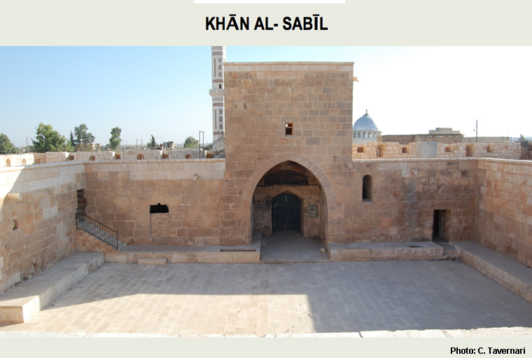 The caravanserai called Kh&#257;n al-Sab&#299;l. Dating back to the second half of the XIV century it is located on the Aleppo-Damascus axes, about 60 km south of Aleppo.