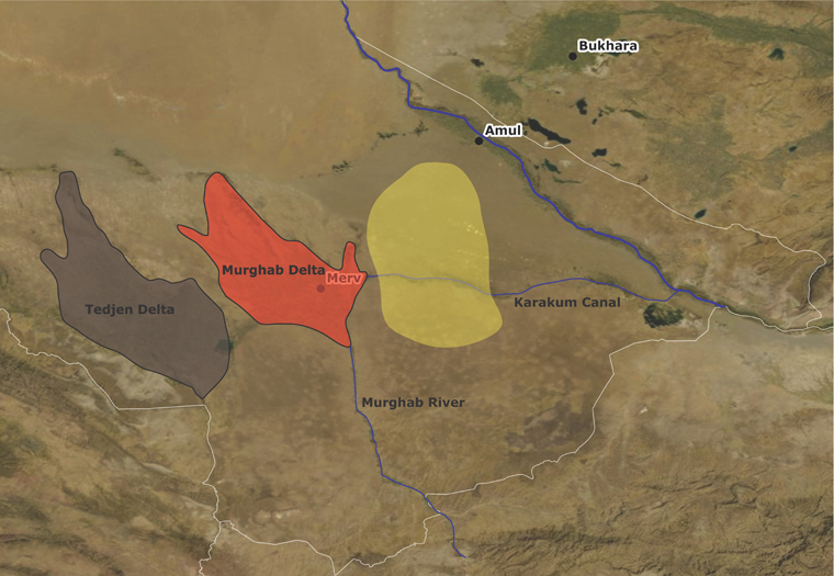 kara kum desert map